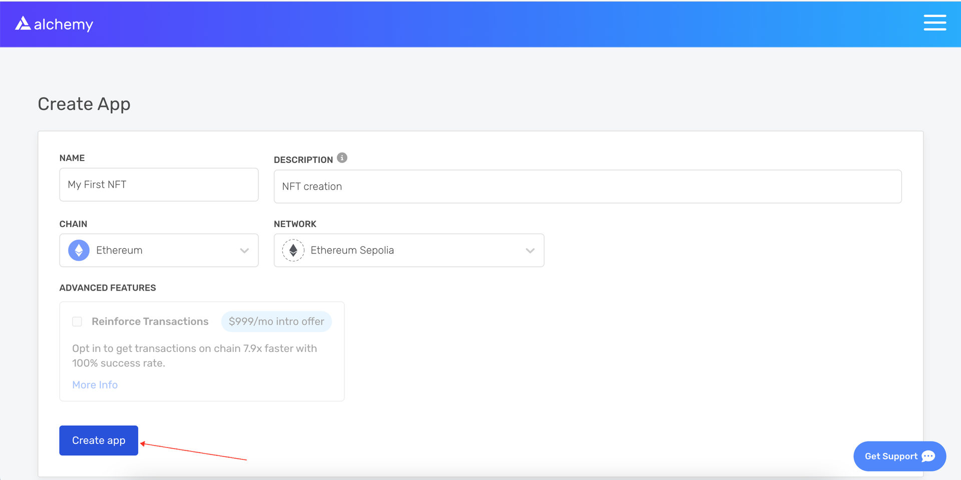 Configura e pubblica la tua app